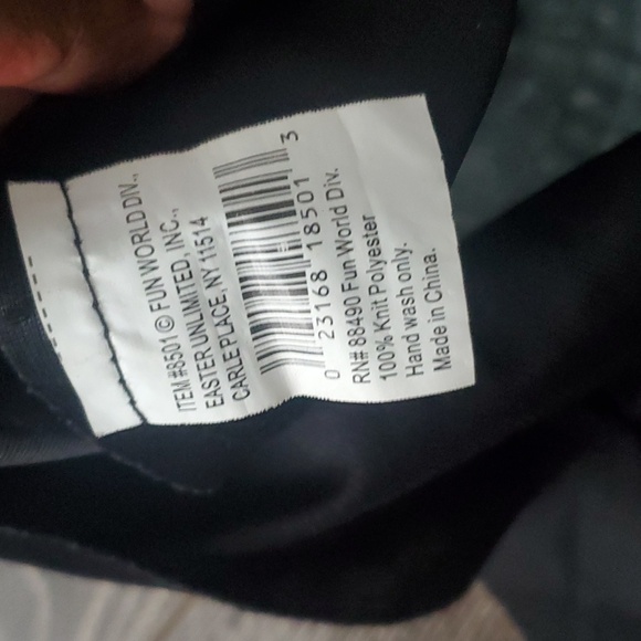 Fun World Easter Unlimited Metallic Blue Skull Face Halloween Mask Hood Strap - Picture 4 of 6